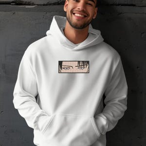 Anime Eyes Graphic Hoodie: Unisex Streetwear Pullover