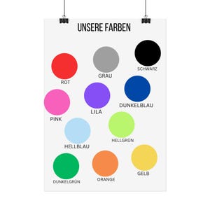 Poster didattico sui colori