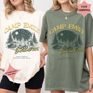 Camp Bachelorette Party Shirt,  Cabin Crew, Mountain Bride Tee Camp, Hiking Bridal Party, Cabin Crew, Girls Trip TShirt, Bridal Party gifts