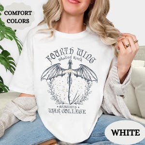 Fourth Wing Dragon Comfort Colors Shirt, Dragon Rider Shirt, Basgiath War College Book Shirt, Fantasy Bookish Tee, Bookish Gift For Readers