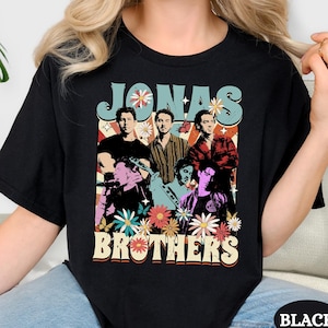 Vintage Floral Jonas Brothers Comfort Colors Shirt, 20th Anniversary Of Jonas Shirt, Living The Dream Tour 2025 Shirt, Concert Outfit Ideas