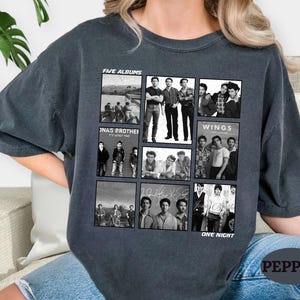 Jonas Five Albums One Night Tour Comfort Colors Shirt, 20th Anniversary of Jonas Tee, Living The Dream Tour 2025 Shirt, Jonas Brothers Merch