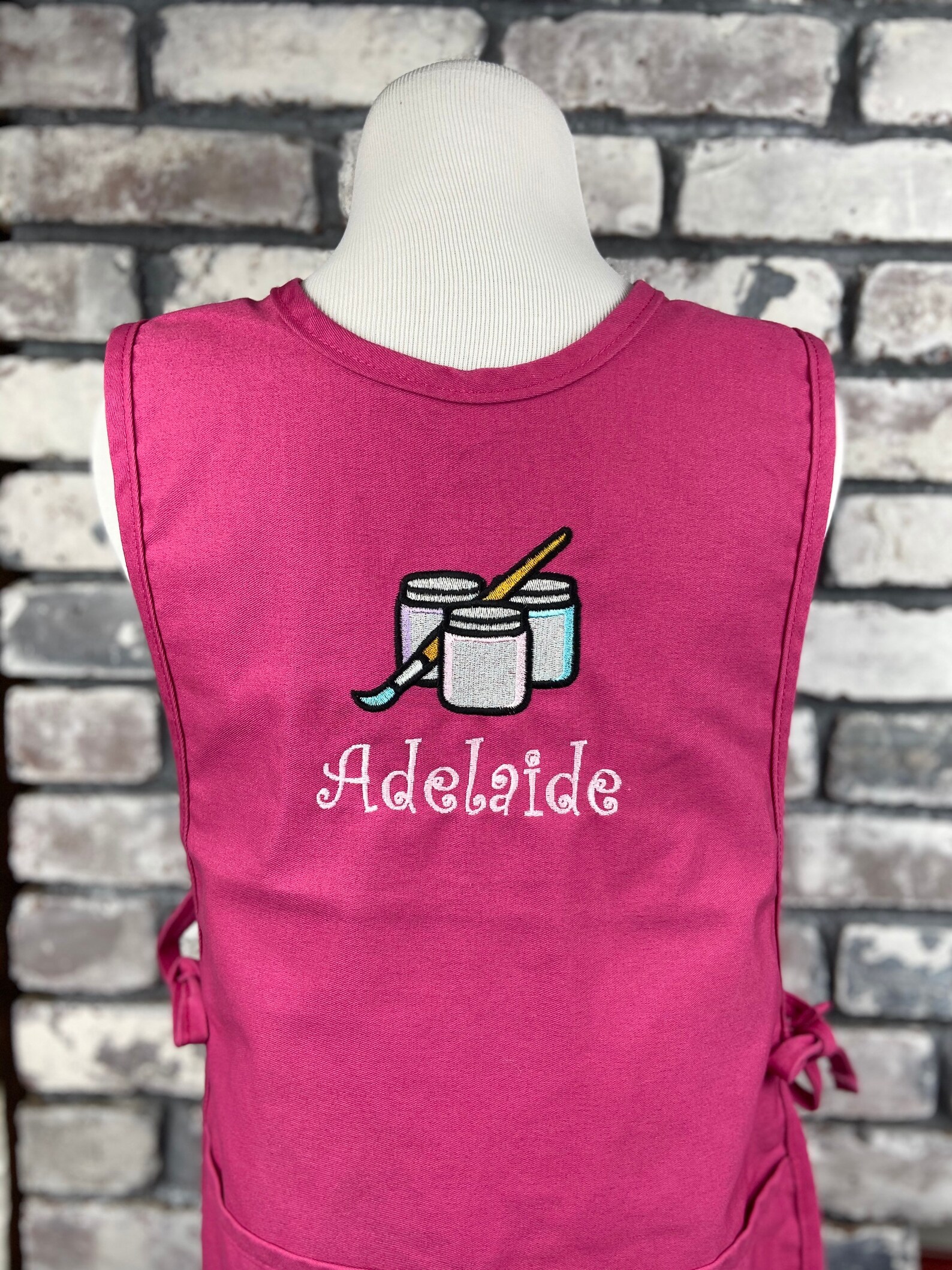 Personalized Kids Smock Monogrammed Childs Art Apron Set Etsy