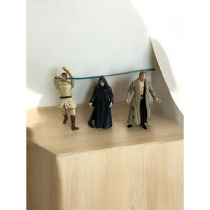 Vintage Star Wars Action Figure Lot: Han Solo, Obi-Wan, Palpatine (3.75 in, Hasbro 1997-2002)