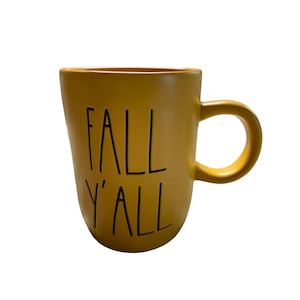 Rae Dunn Fall Yall Mug Artisan Collection Yellow Ceramic Harvest Thanksgiving