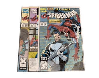 Spider-Man Punisher Vengeance Lot #32 33 34 1993Marvel Comics Set NM