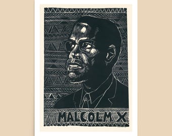 Póster vintage de Malcolm X