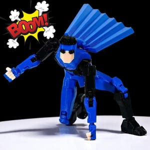 3D Printed Superhero Action Figure, Invincible & Omni-Man Inspired Action Figure,  Multi-Jointed Poseable Model Toy, Unique Gift
