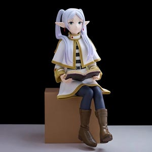 Frieren Noodle Stopper Figure, 14cm Anime Girl Figurine from Sousou no Frieren, Collectible PVC Model Toy, Otaku Gift & Decor