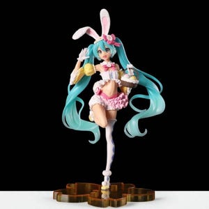Miku Anime Figure, Hatsune Miku Anime Figure, Kawaii Pvc Model Doll , 23cm Anime-Inspired Vocaloid Bunny Girl Figure, Ornament Toy