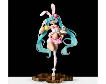 Miku Anime Figure, Hatsune Miku Anime Figure, Kawaii Pvc Model Doll , 23cm Anime-Inspired Vocaloid Bunny Girl Figure, Ornament Toy
