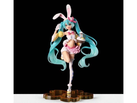Miku Anime Figure, Hatsune Miku Anime Figure, Kawaii Pvc Model Doll , 23cm Anime-Inspired Vocaloid Bunny Girl Figure, Ornament Toy