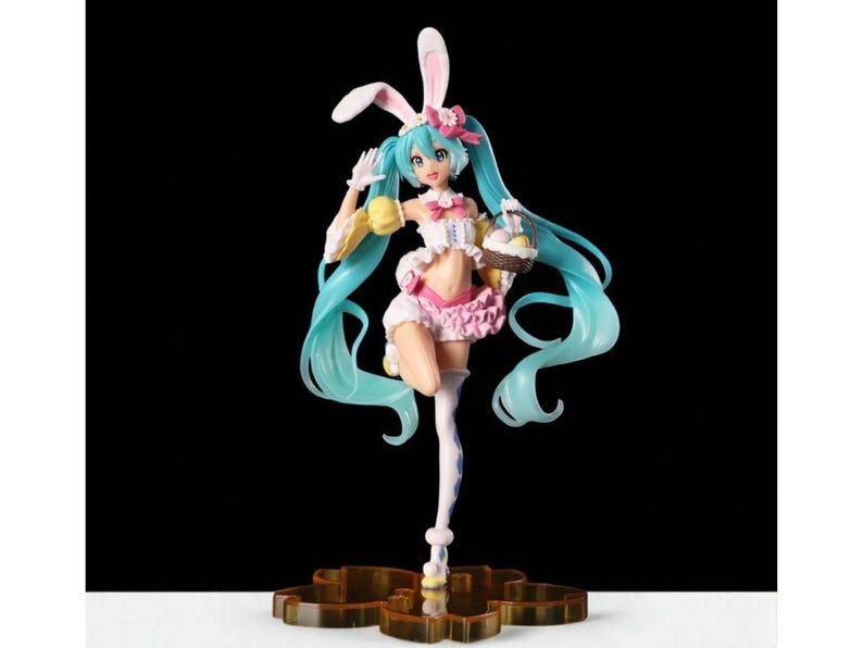 Miku Anime Figure, Hatsune Miku Anime Figure, Kawaii Pvc Model Doll , 23cm Anime-Inspired Vocaloid Bunny Girl Figure, Ornament Toy