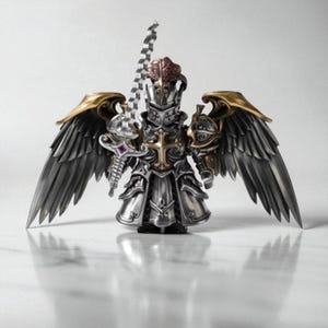 Paladin Magnetic Metal Figurine, Detachable Copper Desktop Decoration, Creative Handle Pendant, Collectible Souvenir Gift