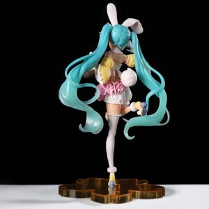 Miku Anime Figure, Hatsune Miku Anime Figure, Kawaii Pvc Model Doll , 23cm Anime-Inspired Vocaloid Bunny Girl Figure, Ornament Toy