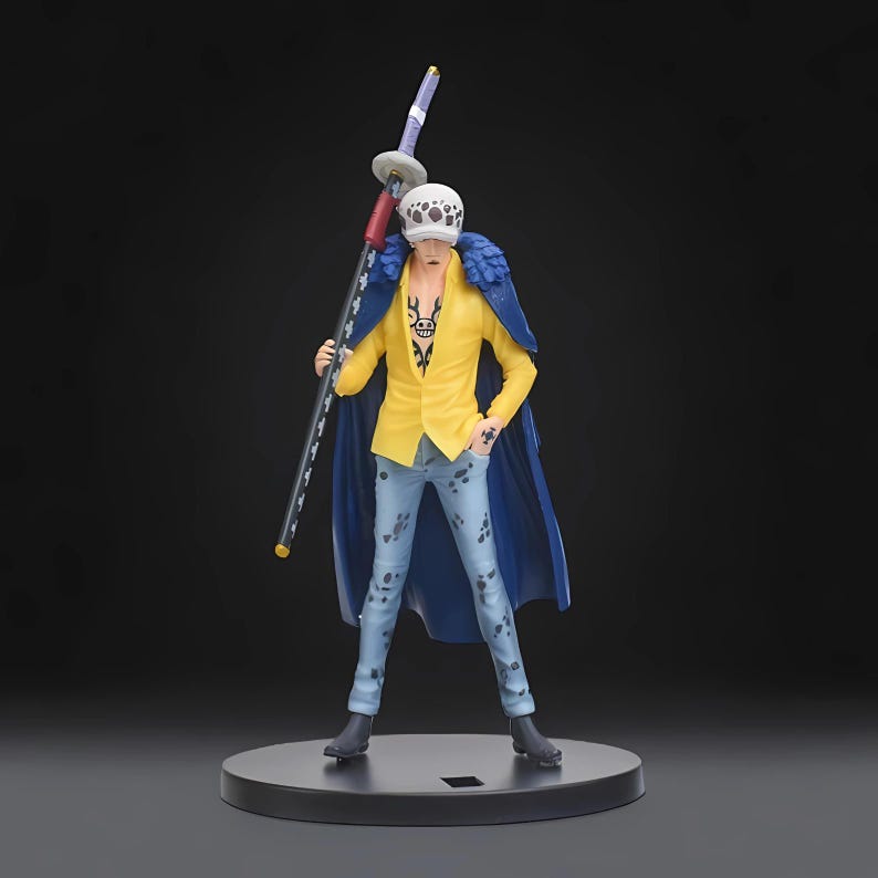 Trafalgar D. Water Law Action Figure , One Piece Wano Country PVC Anime Figurine Toy, Collectible Model Gift for Kids & Fans