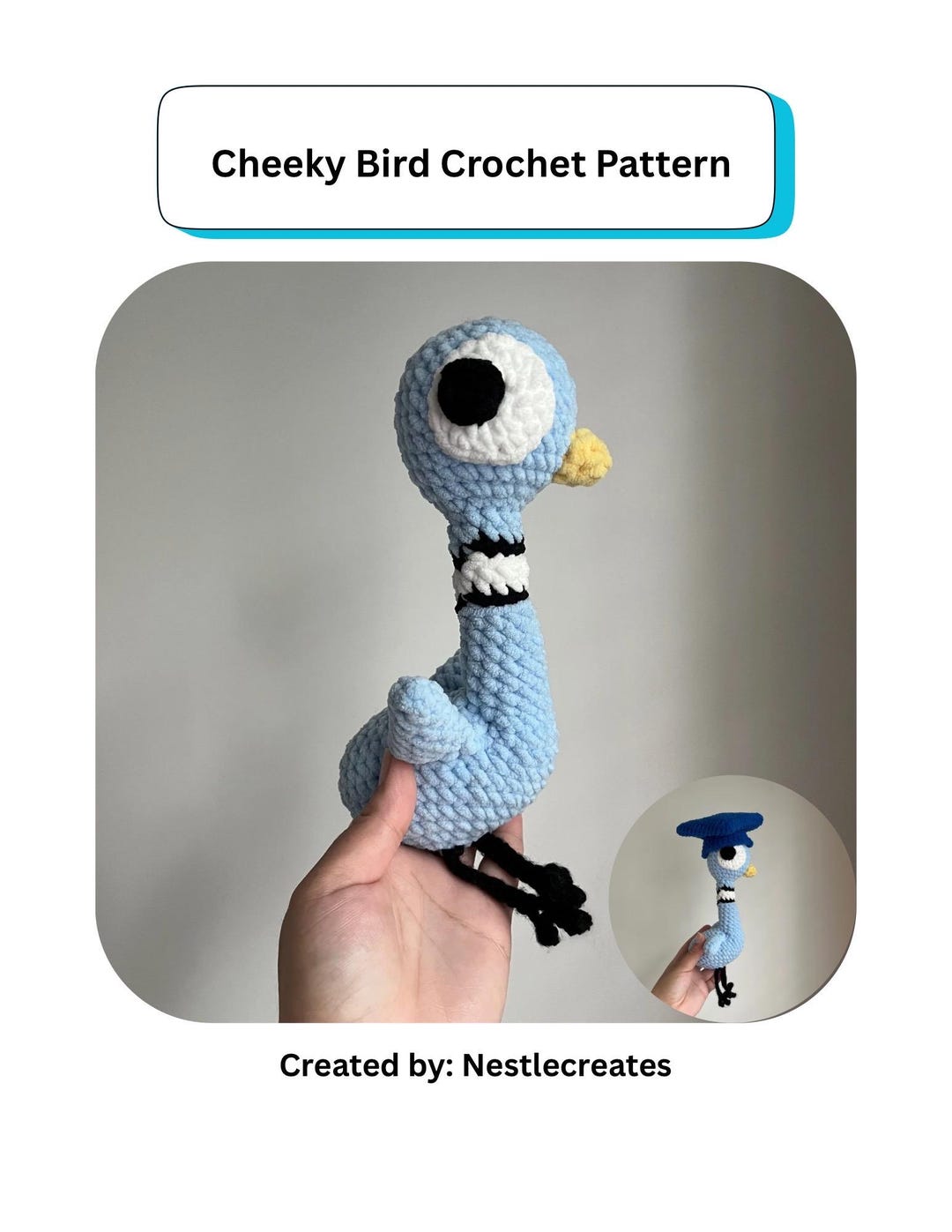 Cheeky Pattern Cheeky Bird Crochet Pattern - Etsy