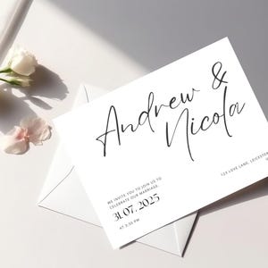 Minimalistic Wedding Invitation | Customisable Invitation | Digital Invite | Instant Download | Wedding