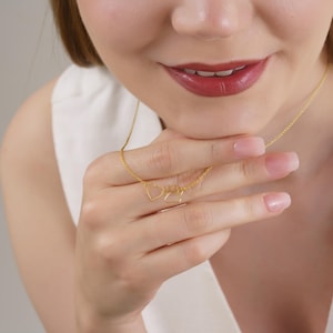 Herz Pfote Verbunden Interlock Halskette 18K Gold getaucht Herz Pfote Interlocking Anhänger Halskette Gold Silber Rosegold Pfote Herz Verbundene Halskette