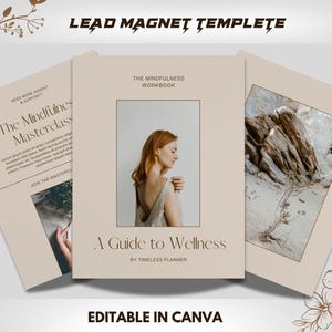 Editable Canva Lead Magnet Workbook | Mindfull Templates for Course Creators | Ebook Editable Canva