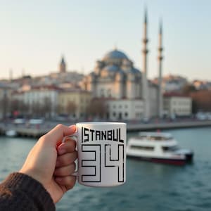 Istanbul 34 Mug Trip Gift Idea – Bold Design for Istanbul Enthusiasts hediye
