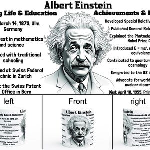 Albert Einstein Mug - Scientist Biography Gift - Genius Coffee Cup - Physics Lover Gift - Historical Figure Mug