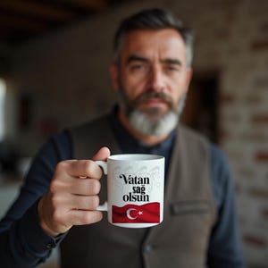 Türkish Gift Vatan Sağ Olsun Mug Tasse Bardak – Turkish Patriot Gift Idea for Friends