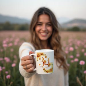 Gift Idea Istanbul 34 Mug Tasse Bardak Kupa– Celestial Floral Design for Coffee Enthusiasts
