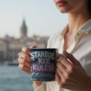 Turkish Unique Istanbul Kız Kulesi Printed Mug – Perfect Gift for Turkey Lovers