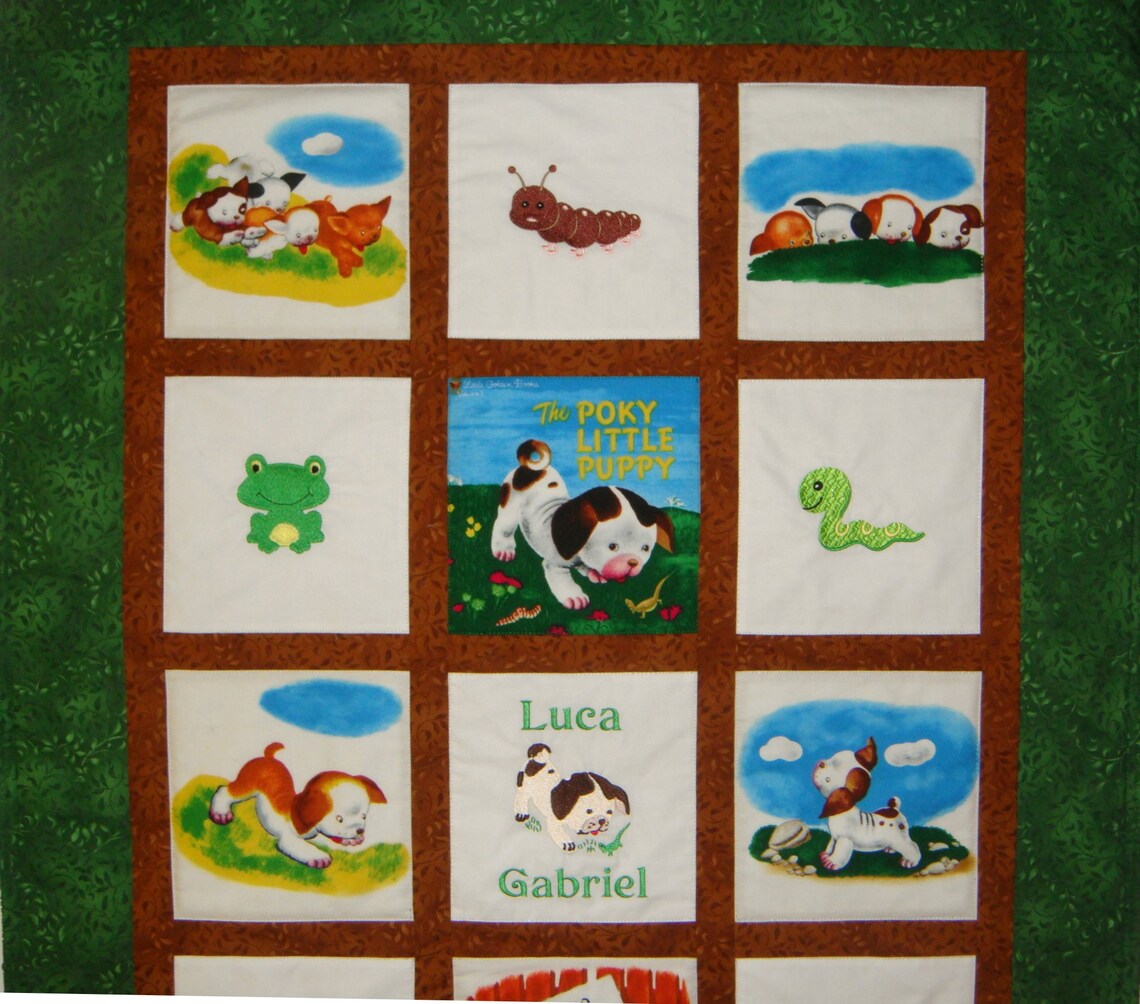 Custom Embroidered Poky Little Puppy Quilt Boys or Girls - Etsy