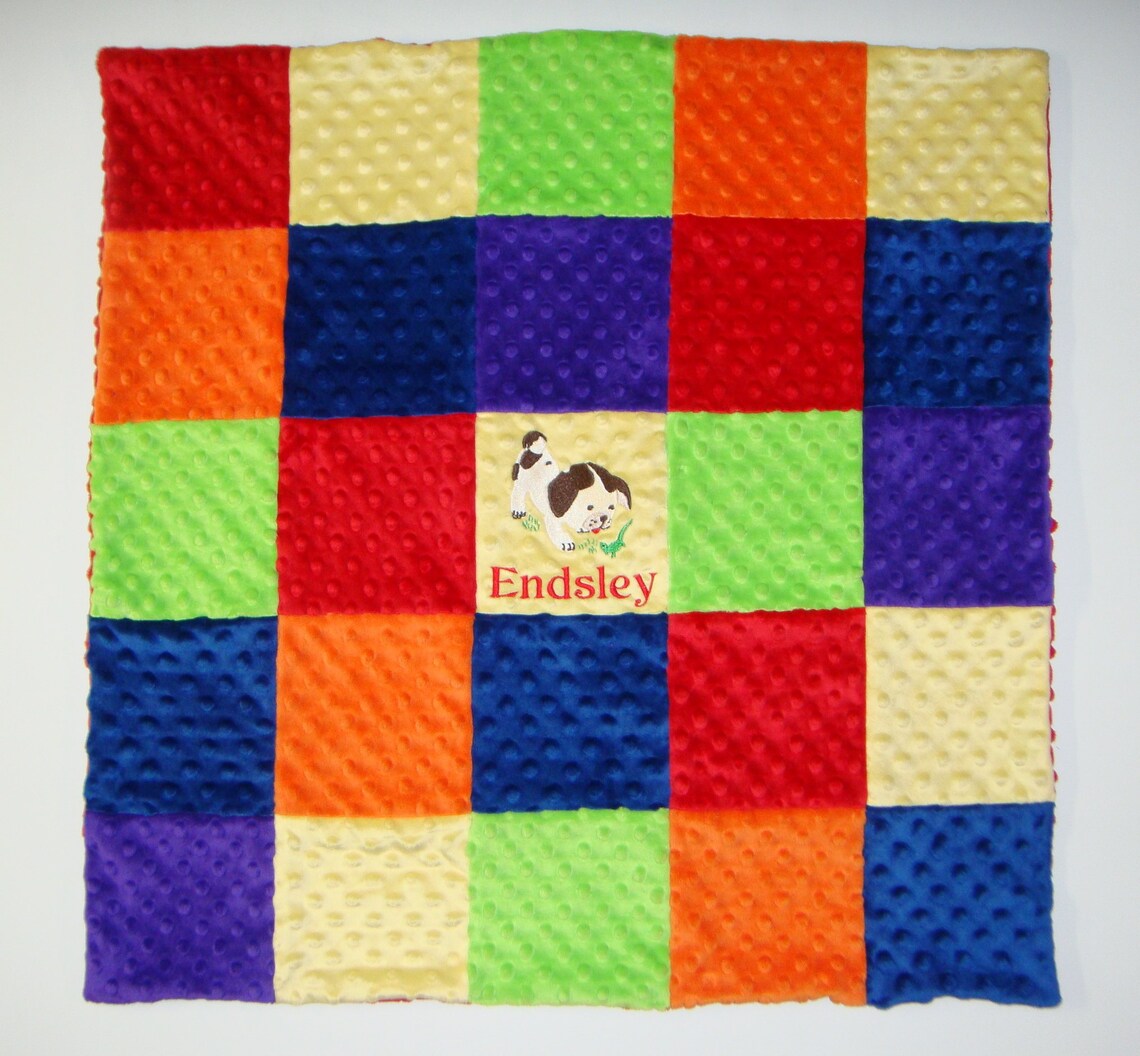 The Poky Little Puppy Patchwork Baby Blanket Made With Minky - Etsy