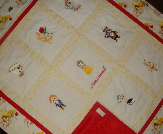 beauty and the beast crib bedding