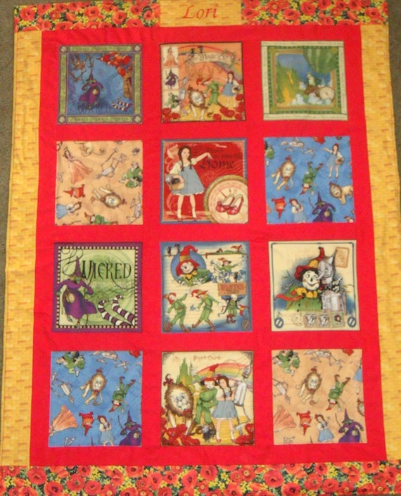 Wizard of Oz Quilt Magic of Oz Toddler / Lap Quilt Can Etsy
