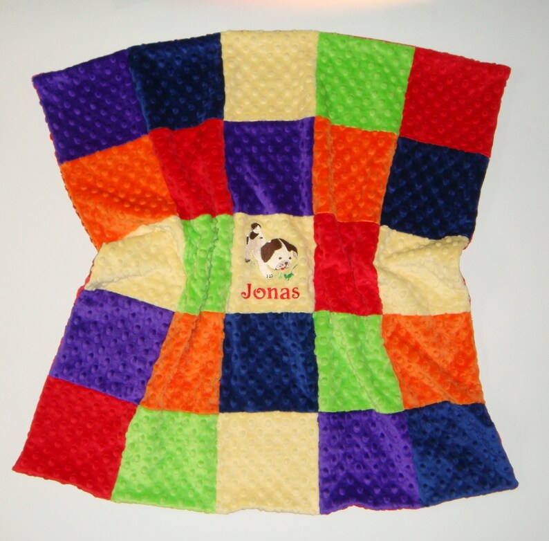 The Poky Little Puppy Patchwork Baby Blanket Made with Minky | Etsy