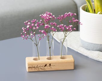 Vasenständer Von guten Mächten wunderbar geborgen | Frühling| Blumenvase | Holzdeko | Bonhoeffer | Gravierte Holzvase | Geschenk | 495063