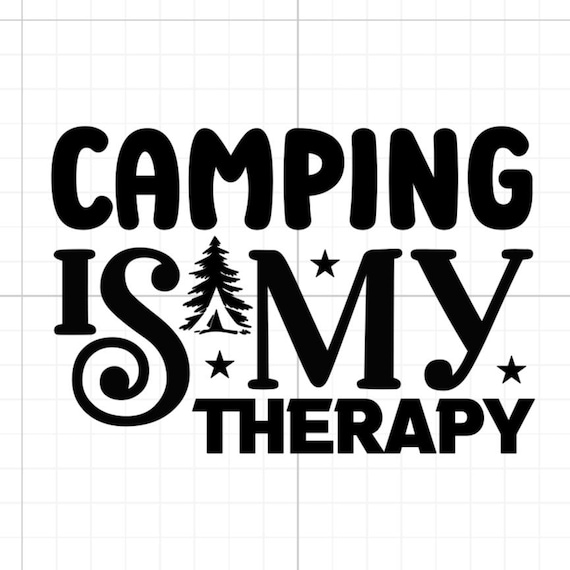 camping is my therapy explore camping outdoors sign vinyl sticker car van race car truck glass home wall office gifts all sizes colours