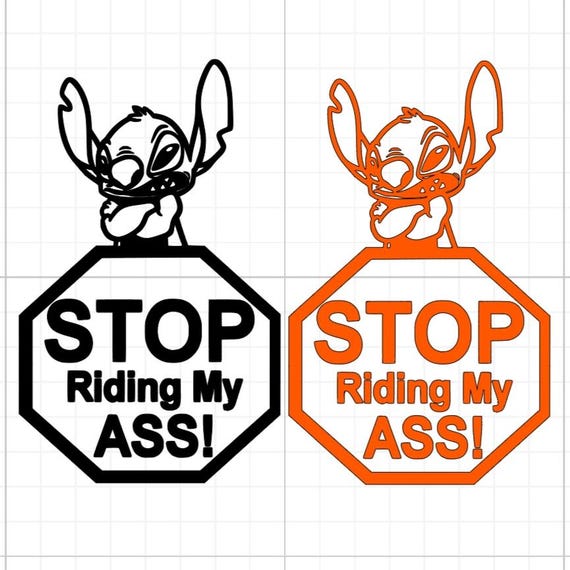 stop riding my ass Disney stich bumper sticker back off vinyl sticker Funny stickers car van race car truck glass home wall office gifts
