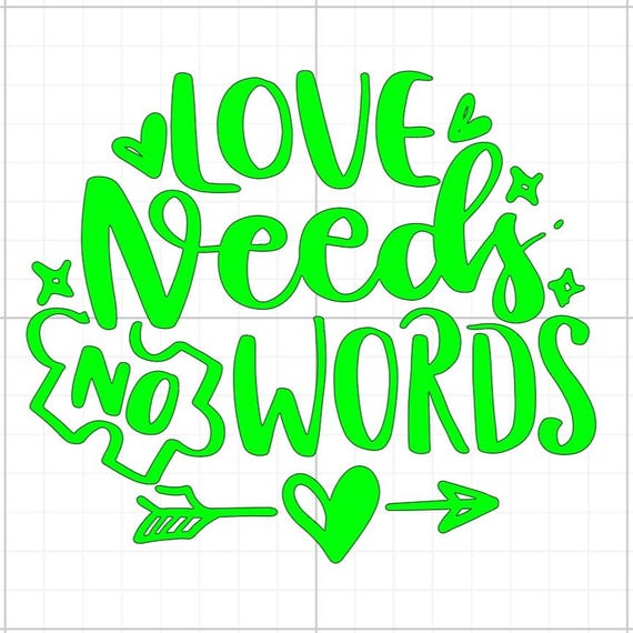 love needs no words autism awareness support vinyl sticker car van race car truck glass home wall office gifts 20+colours