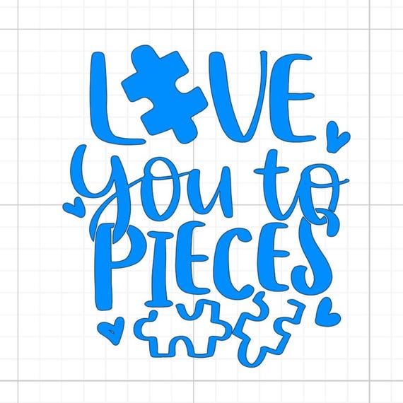 love you to paces autism awareness support vinyl sticker car van race car truck glass home wall office gifts 20+colours