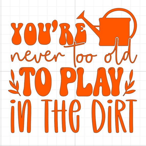 you're never too old to play in the dirt garden outdoors sign vinyl sticker car van race car glass home wall office gifts all sizes colours