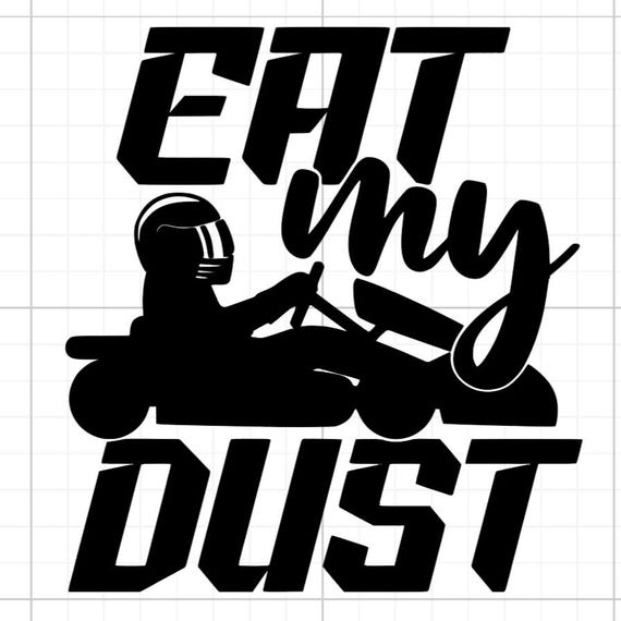 eat my dust powered by racing carting bumper sticker back off vinyl sticker Funny car van race car truck glass home wall office gifts