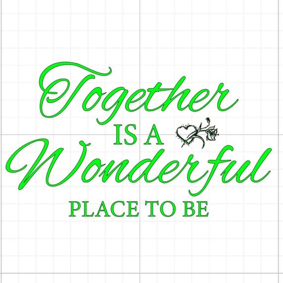 together is a wonderful place to be wedding love story vinyl sticker Funny stickers glass home wall office gifts 20+colours personalised