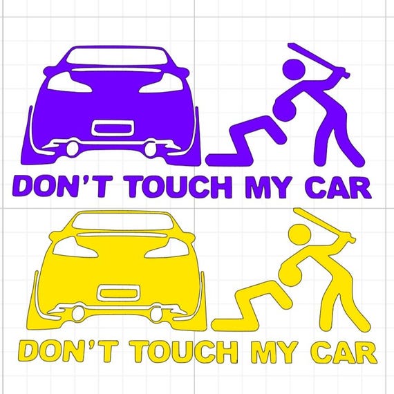 don't touch my car bumper sticker back off vinyl sticker Funny stickers car van race car truck glass home wall office gifts