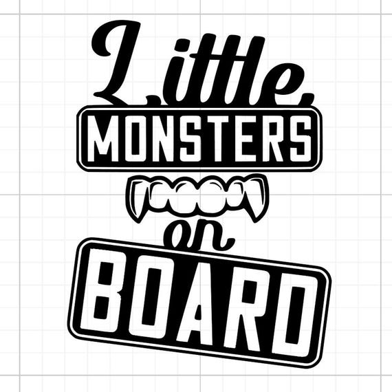 little monsters on board bumper sticker back off vinyl sticker Funny stickers car van race car truck glass home wall office gifts