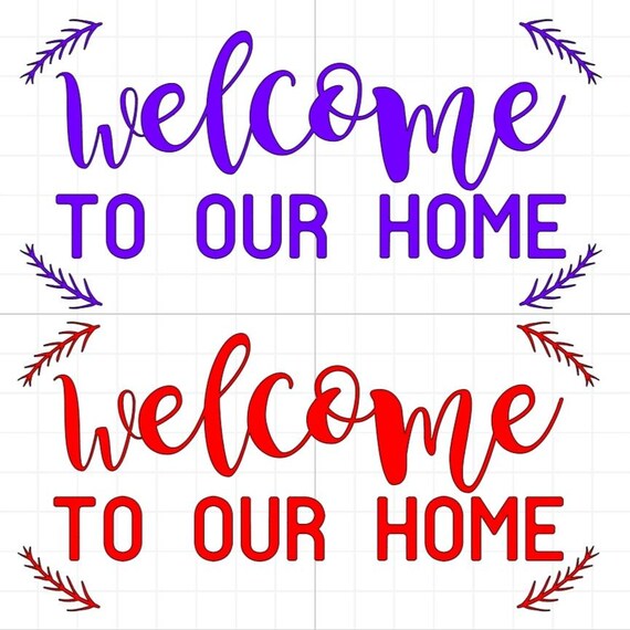welcome to our home love & laughter home kitchen live love vinyl sticker Funny stickers home decal wall office 20+colours personalised