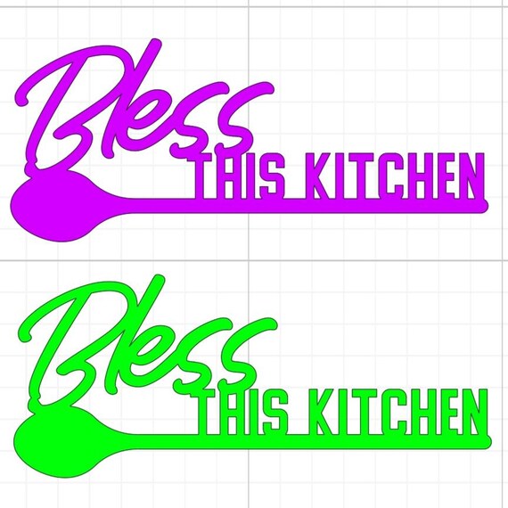 bless this kitchen home kitchen vinyl sticker Funny stickers glass home decal wall office gifts 20+colours personalised
