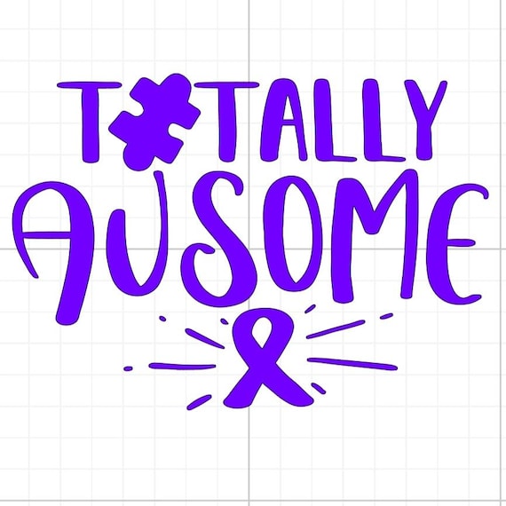 totally ausome autism awareness support vinyl sticke car van race car truck glass home wall office gifts 20+colours