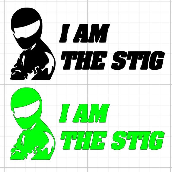 i am the stig powered by racing bumper sticker back off vinyl sticker Funny stickers car van race car truck glass home wall office gifts
