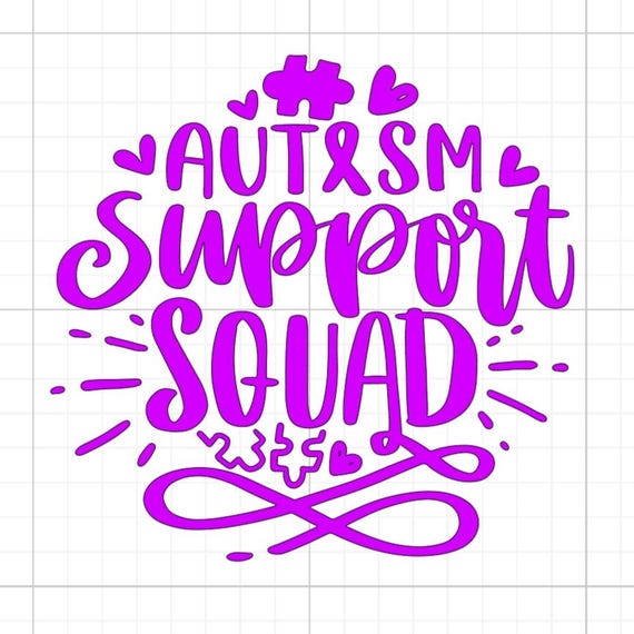 autism support squad awareness support vinyl sticker car van race car truck glass home wall office gifts 20+colours