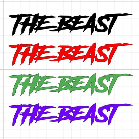 the beast bumper sticker 2 pack vinyl sticker Funny stickers car van race car truck glass home wall office gifts